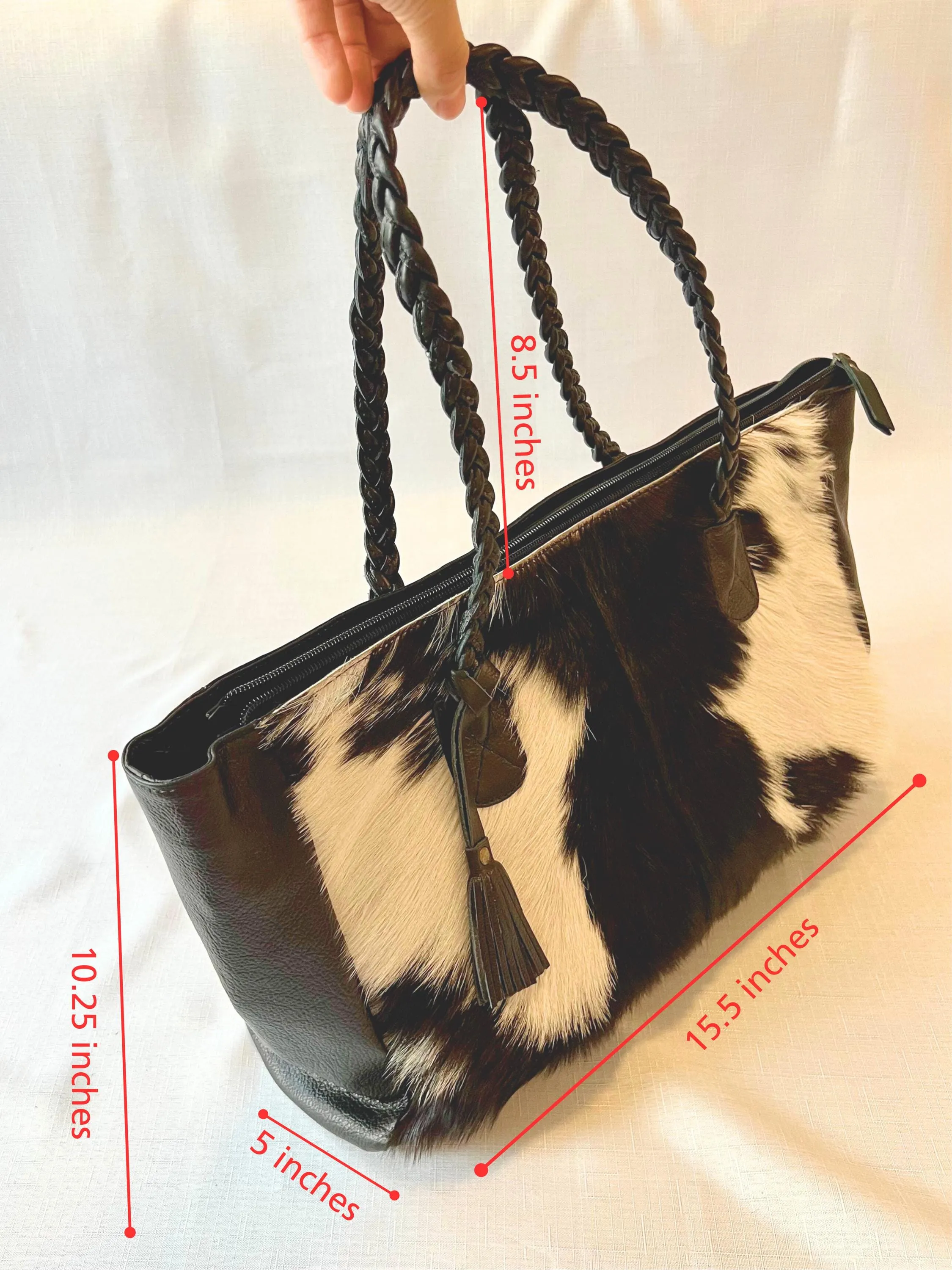 Mommy & Me Matching Gift Set with XL LeatherCowhide Tote, Wallet, and Baby Booties, Mother's Day Gift, New Mom Gift, Baby Shower Gift