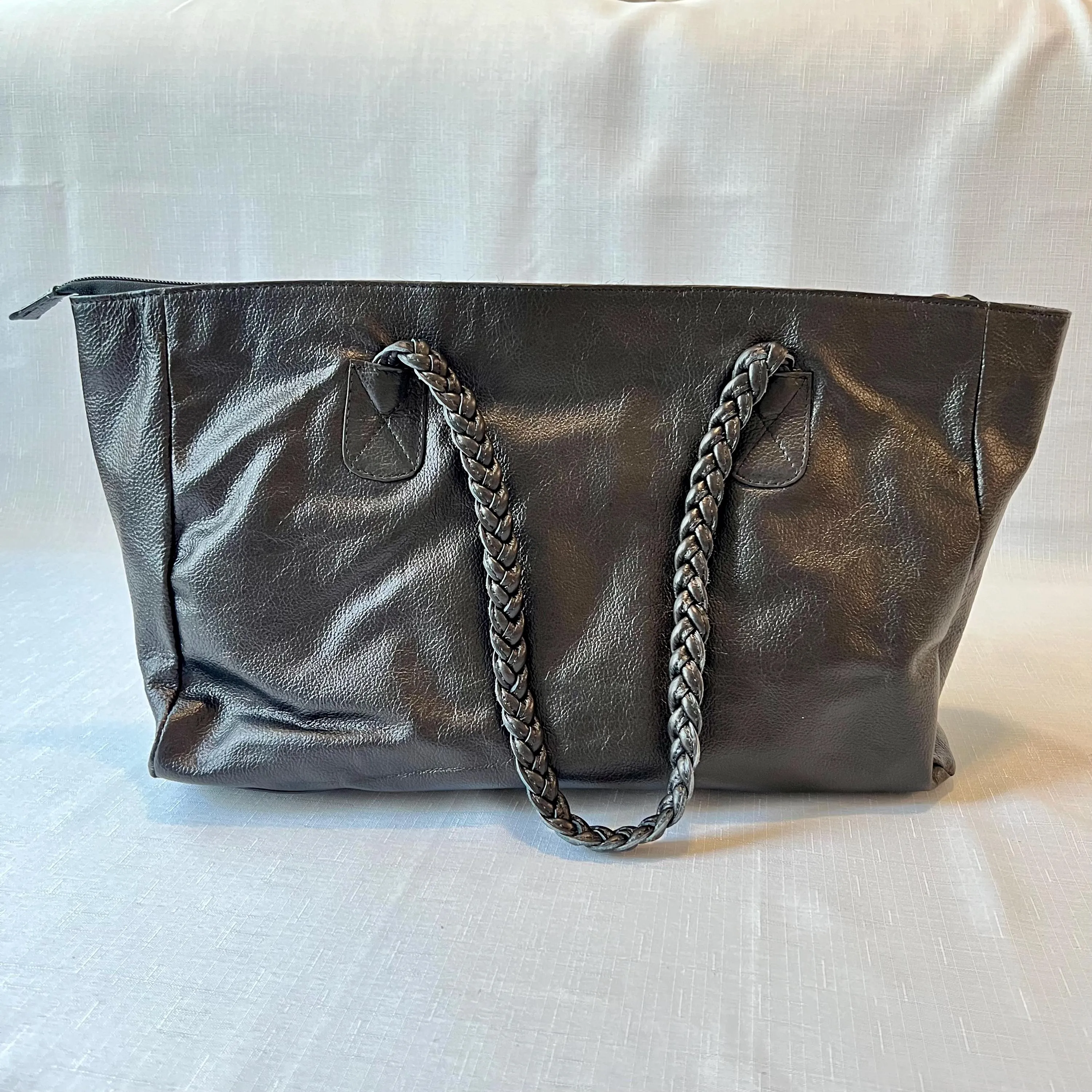 Mommy & Me Matching Gift Set with XL LeatherCowhide Tote, Wallet, and Baby Booties, Mother's Day Gift, New Mom Gift, Baby Shower Gift
