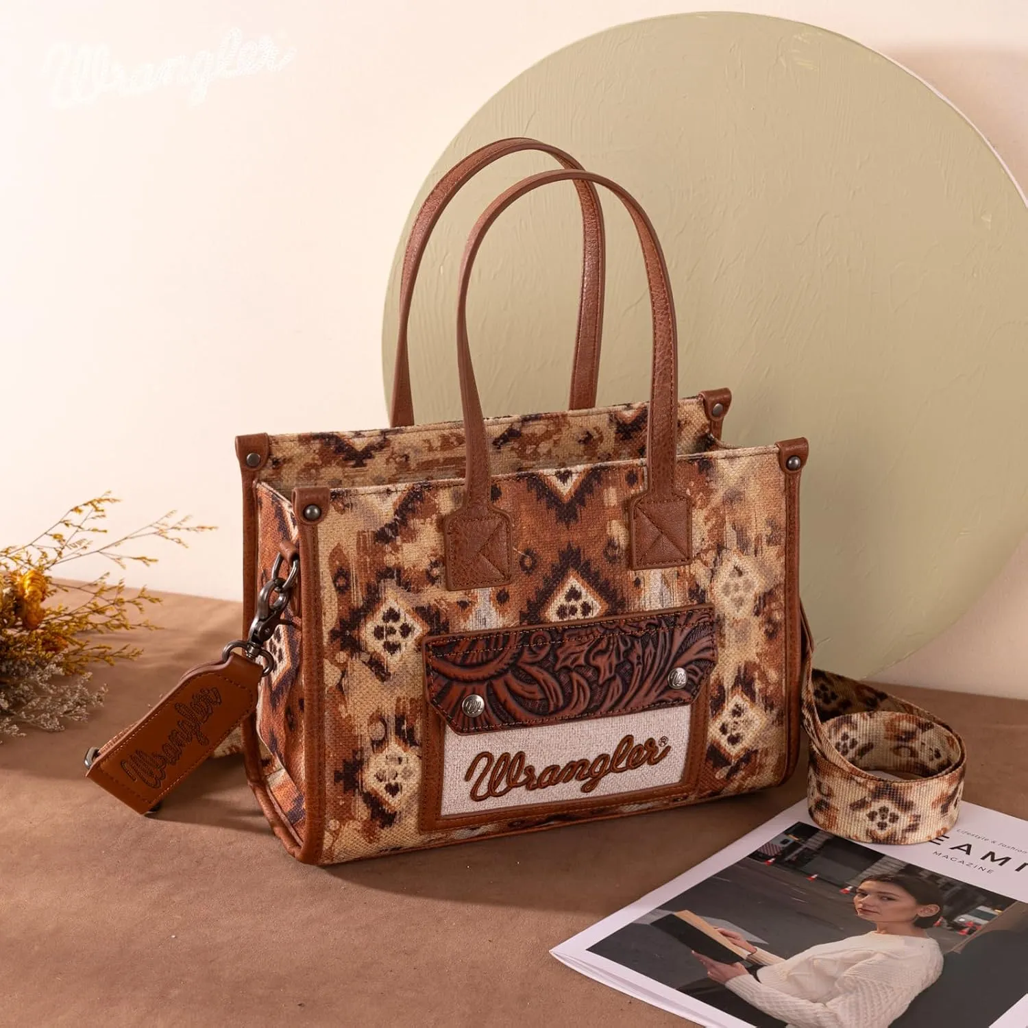 Montana West Wrangler Aztec Tote Bag for Women Western Purses and Handbags