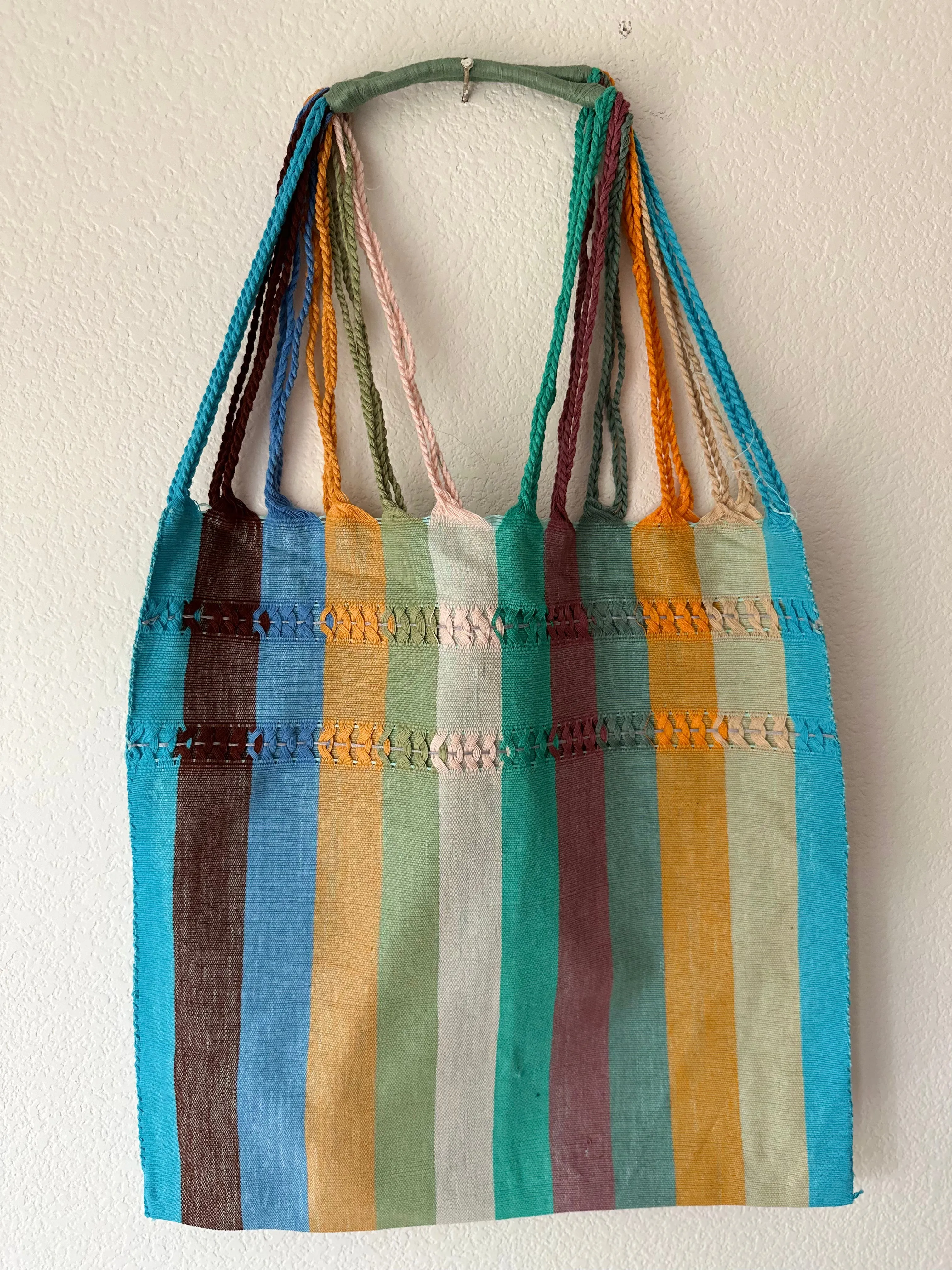 Multicolor Loom Tote Bag