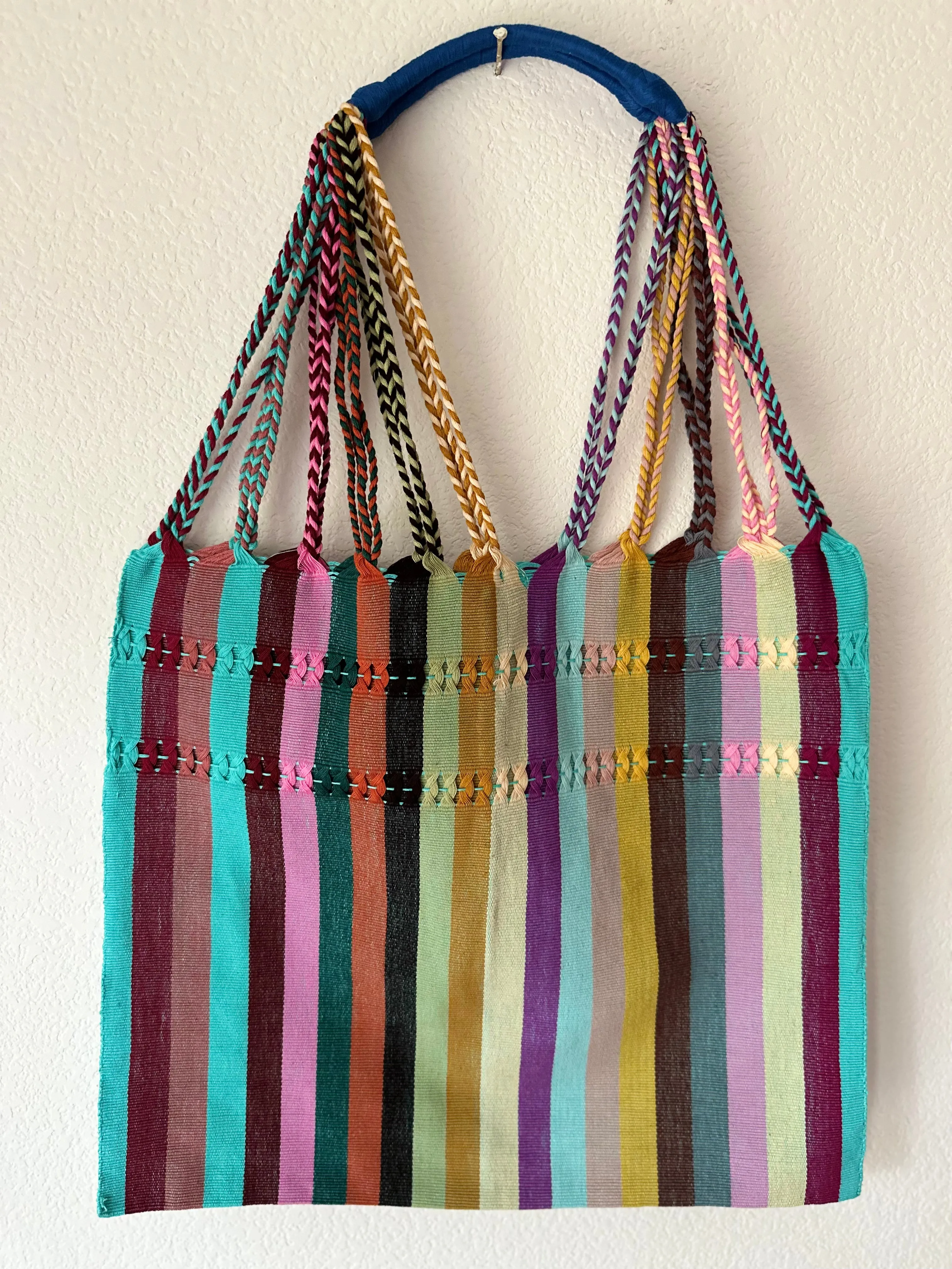 Multicolor Loom Tote Bag