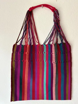 Multicolor Loom Tote Bag