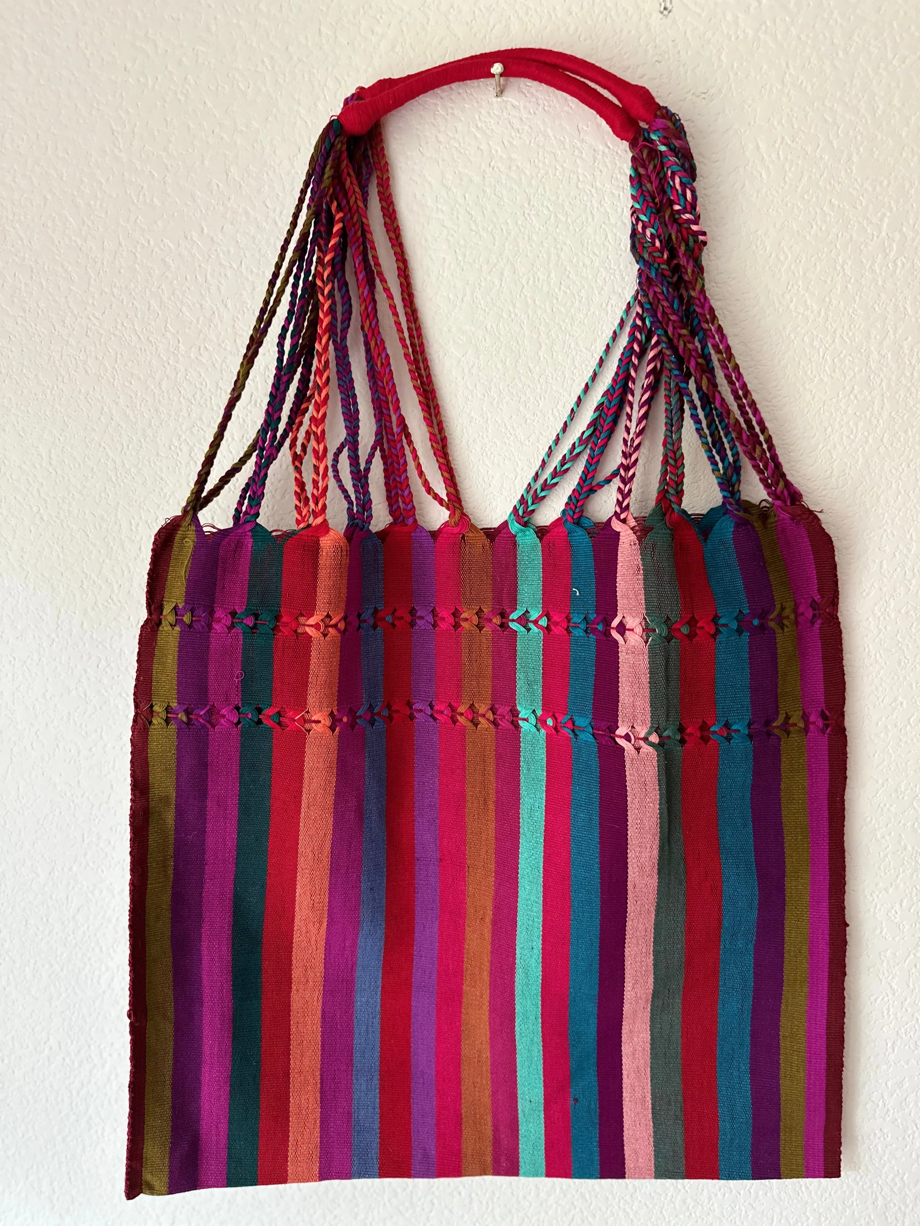 Multicolor Loom Tote Bag