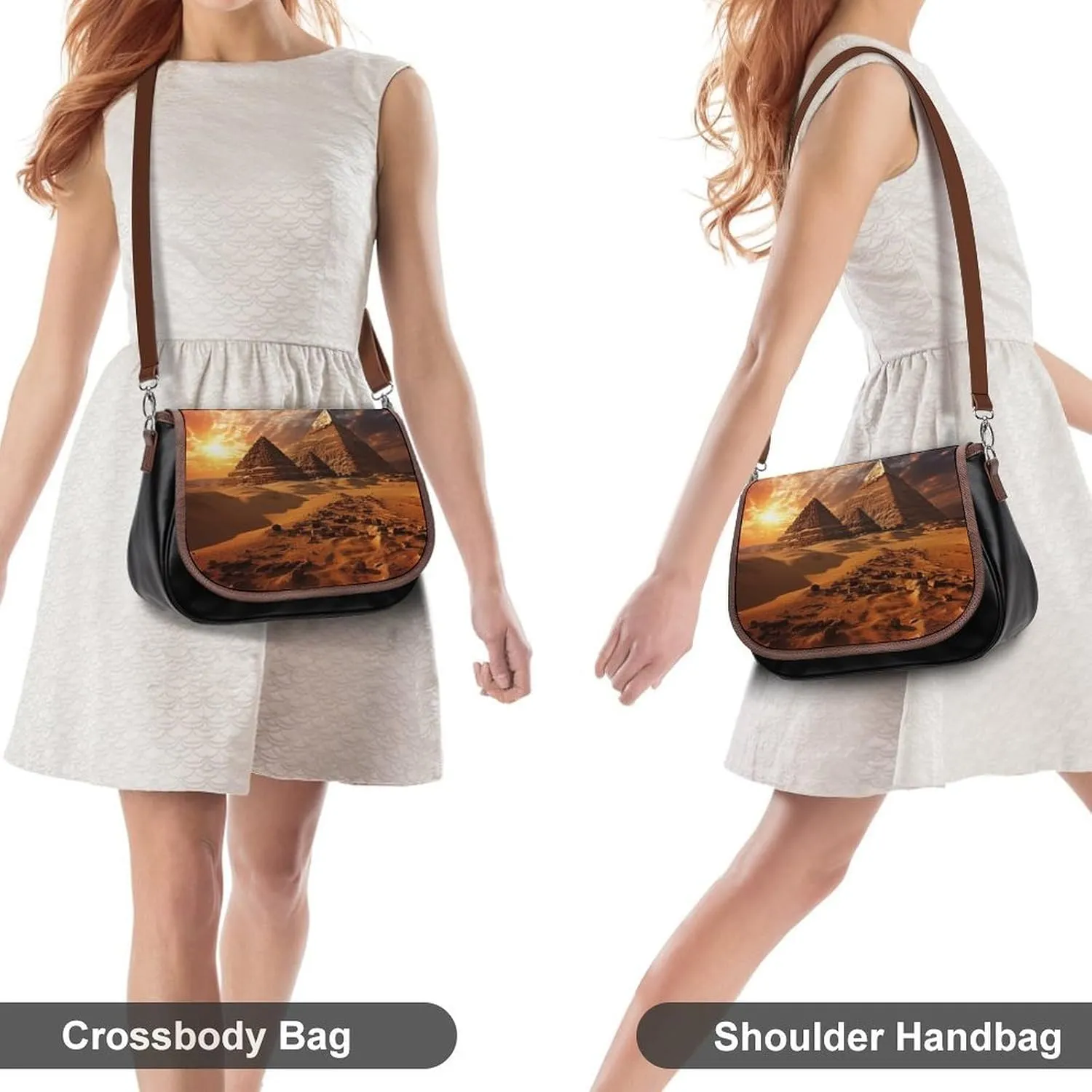 Music Symbol Crossbody Bags for Women,PU Leather Tote Bag for Women,Shoulder Bag Purse for Work Shopping Travel