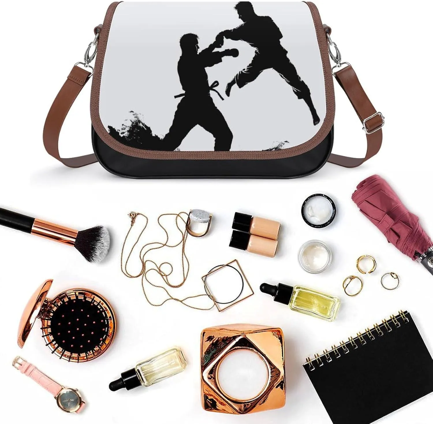 Music Symbol Crossbody Bags for Women,PU Leather Tote Bag for Women,Shoulder Bag Purse for Work Shopping Travel