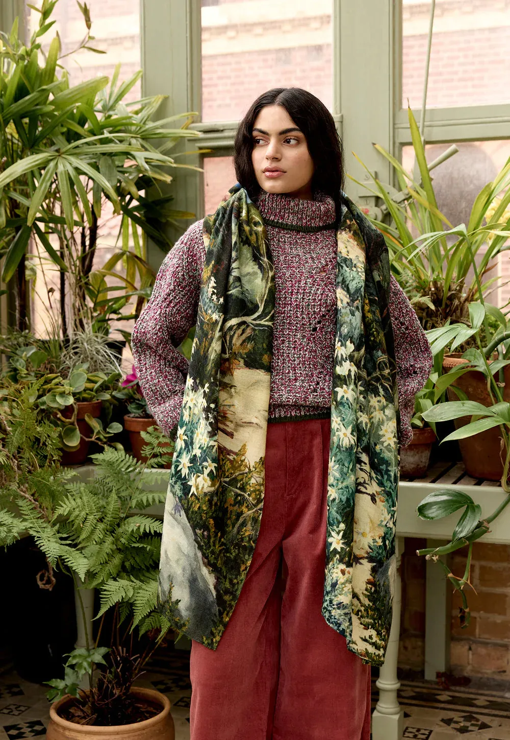 Nancybird Wool Scarf - Flannel Flower