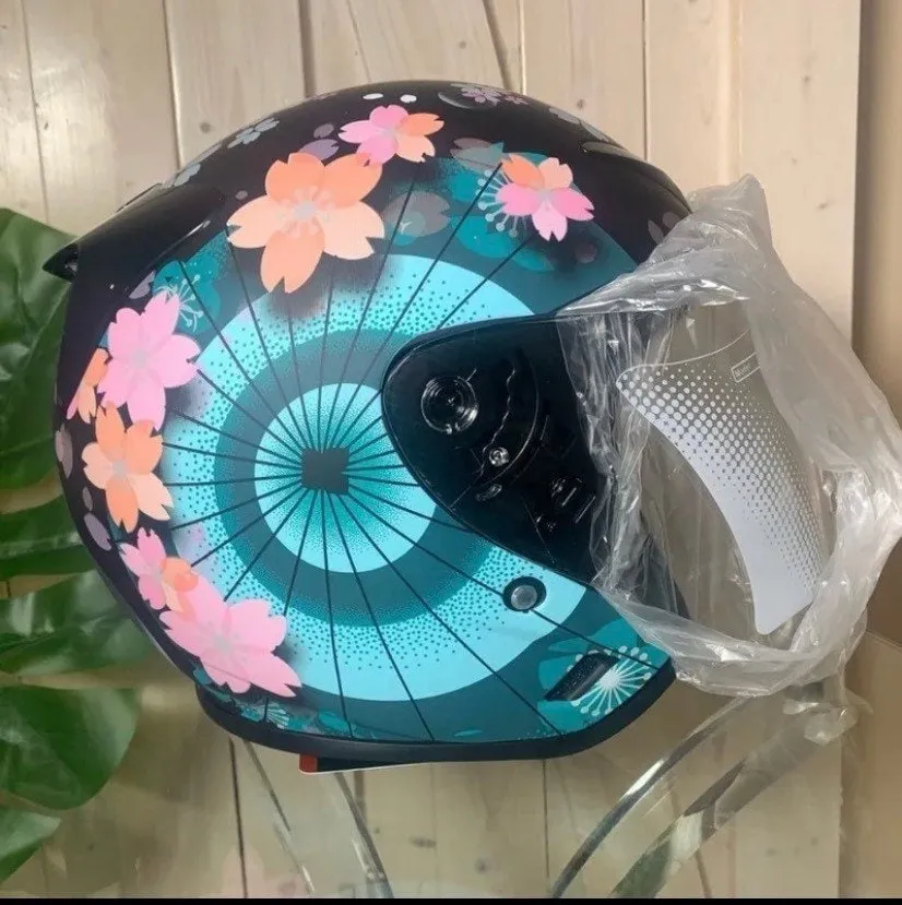 nwt Helmet His & Her M-XL Vintage Riviera cream white Italian racing stripes Black Racer Aqua Red Camel DOT motorcycle Vespa riding helmets