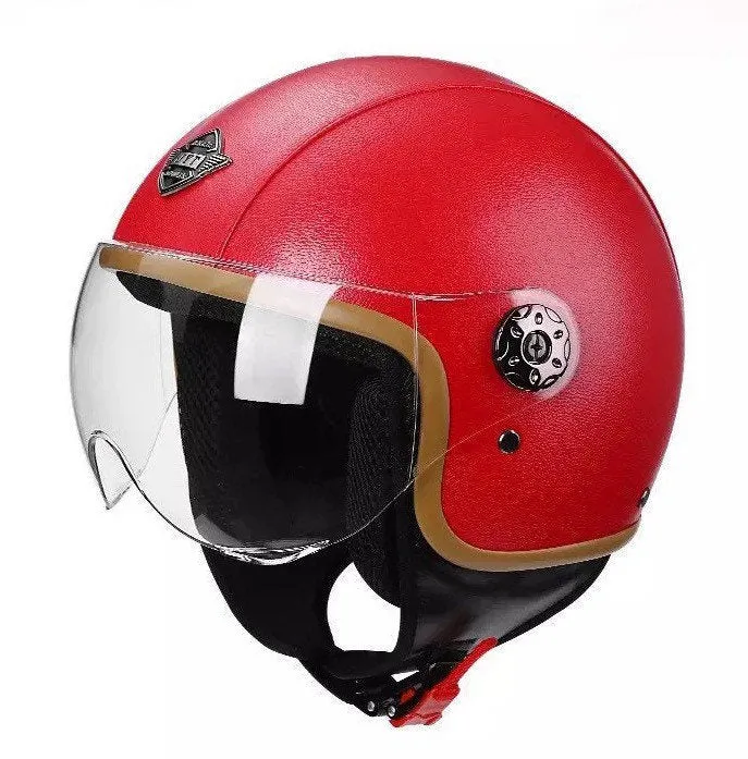 nwt Helmet His & Her M-XL Vintage Riviera cream white Italian racing stripes Black Racer Aqua Red Camel DOT motorcycle Vespa riding helmets
