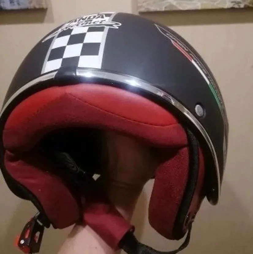 nwt Helmet His & Her M-XL Vintage Riviera cream white Italian racing stripes Black Racer Aqua Red Camel DOT motorcycle Vespa riding helmets