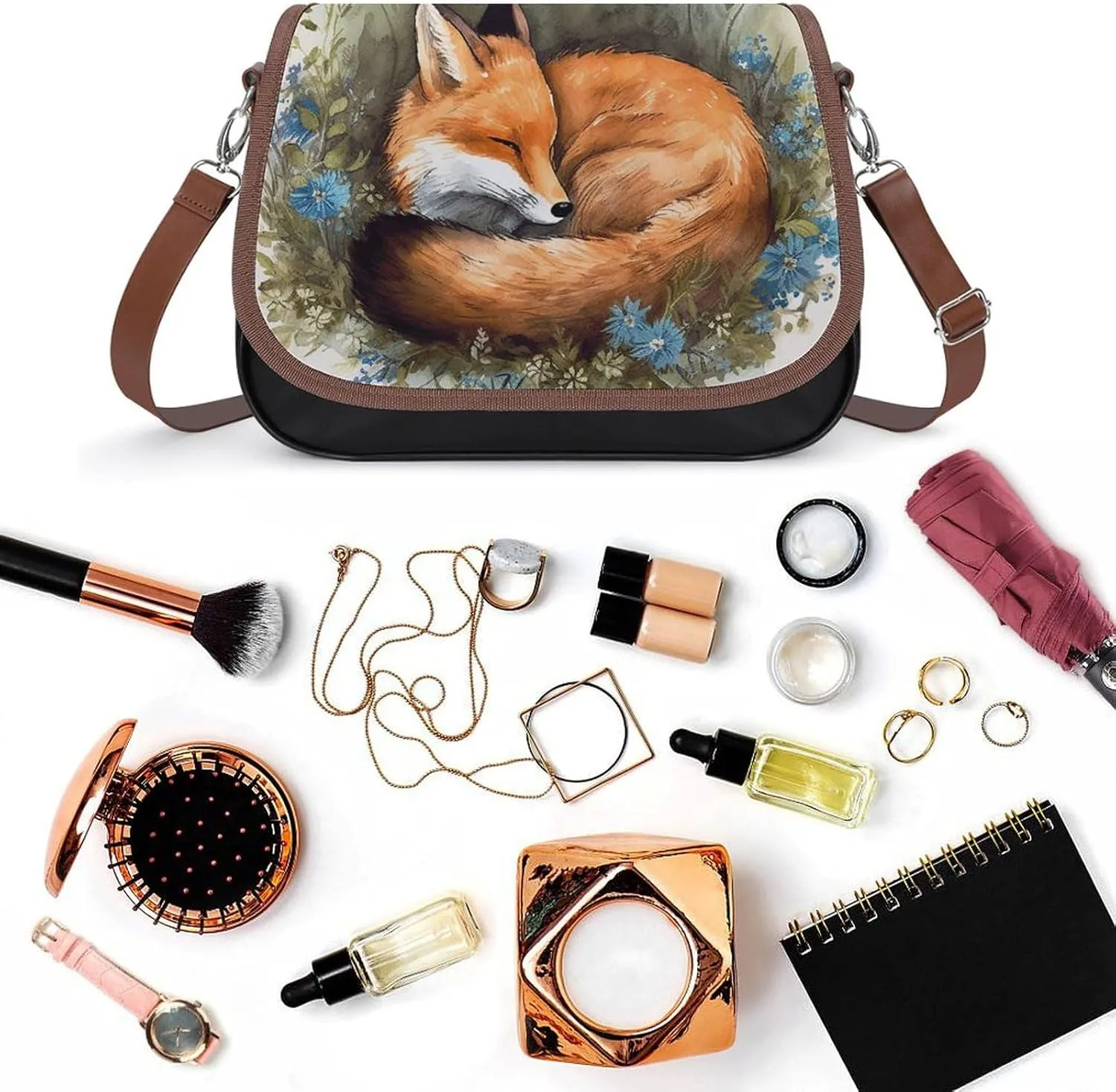 Ocean Wave Crossbody Bags for Women,PU Leather Tote Bag for Women,Shoulder Bag Purse for Work Shopping Travel