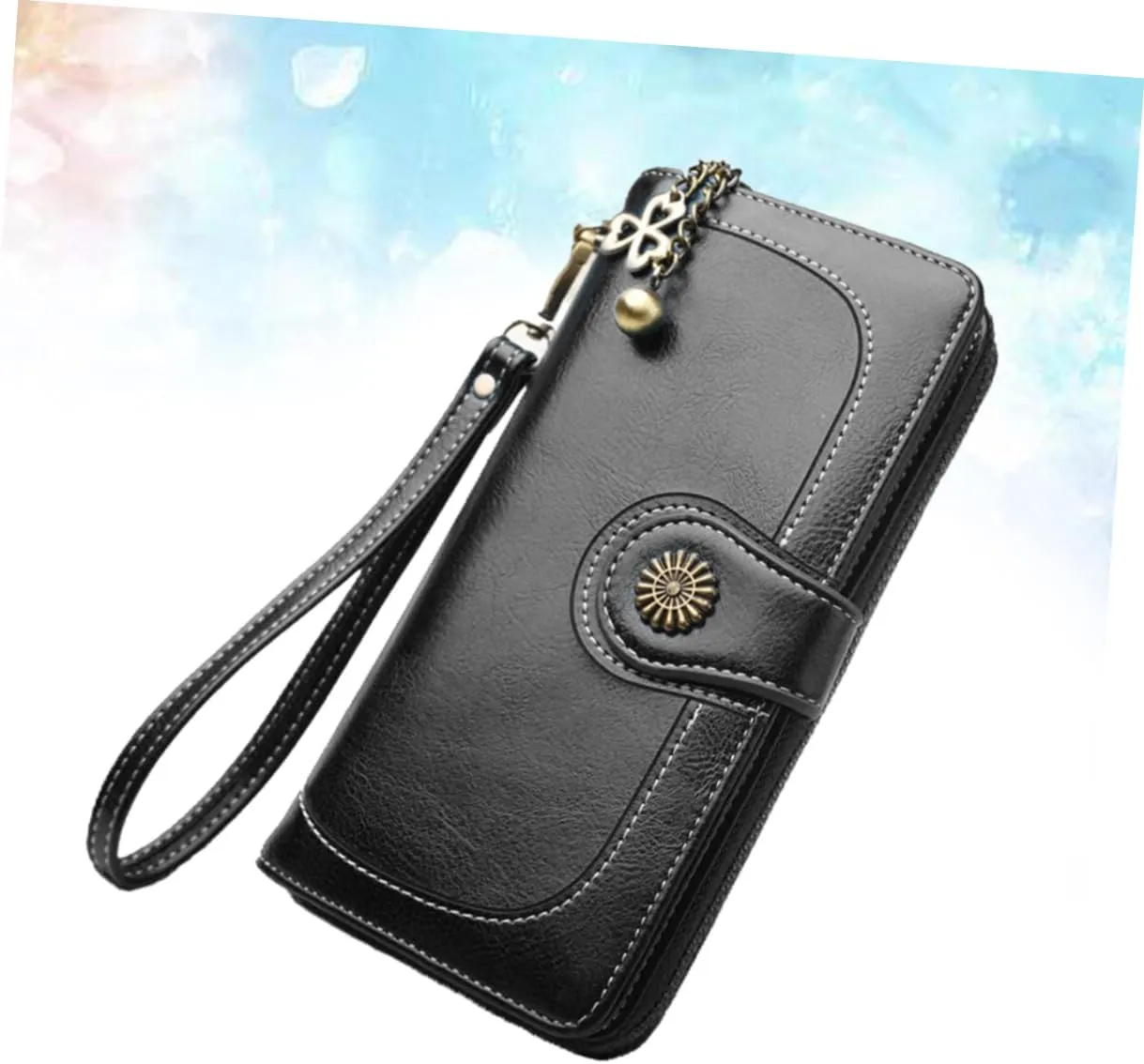 Oily Wax Leather Clutch for Women Satchel Purses Women's Crossbody Purse Tote Purse Shoulder Bag Zipper Wallet