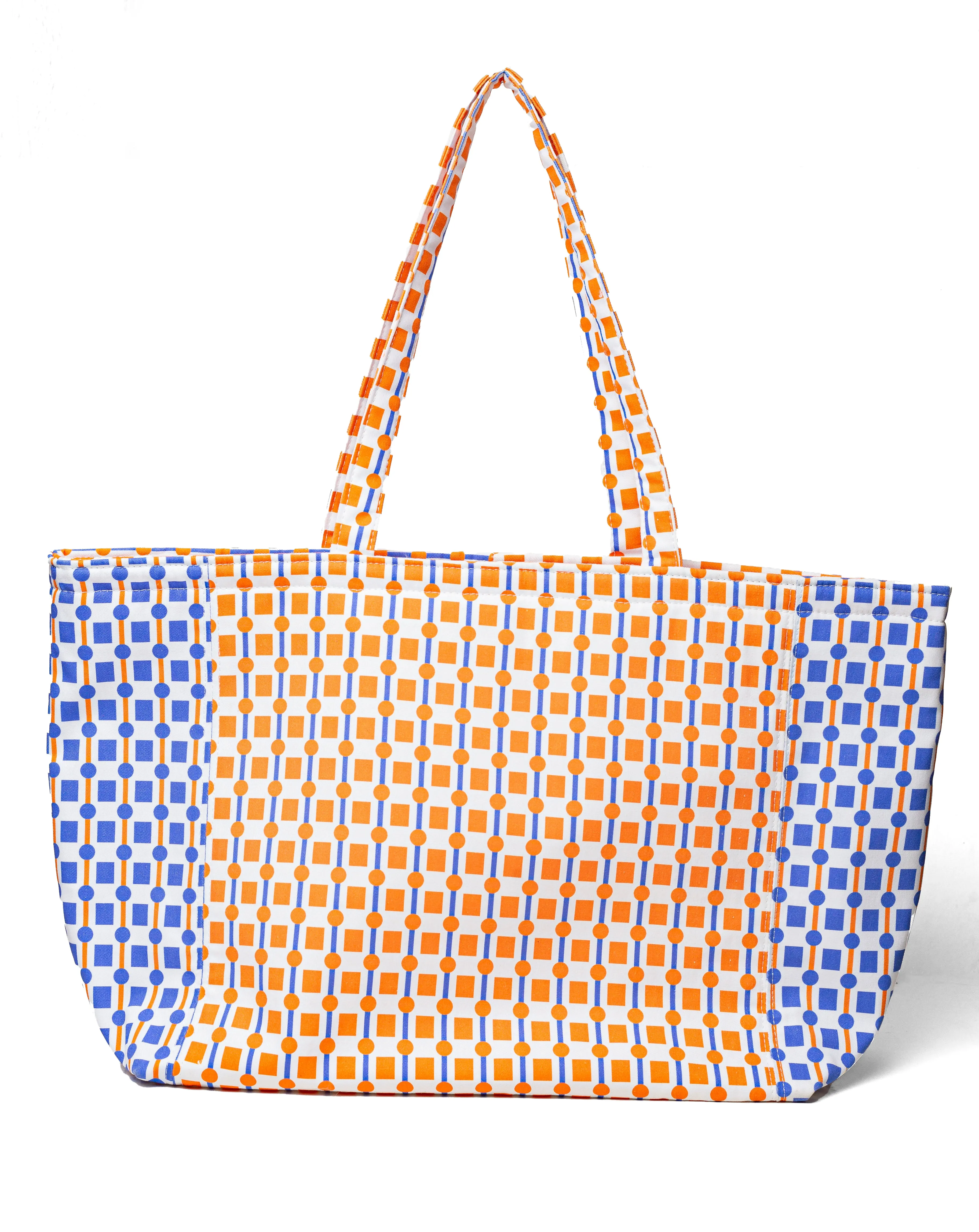 Orange squares Shopper Tote
