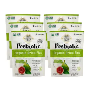 ORGANIC Prebiotic Dried Figs - Sunny Fruit - (6 bags) - (5) 1.76oz Portion Packs per Bag | Purely Figs - NO Added Sugars, Sulfurs or Preservatives | NON-GMO & KOSHER