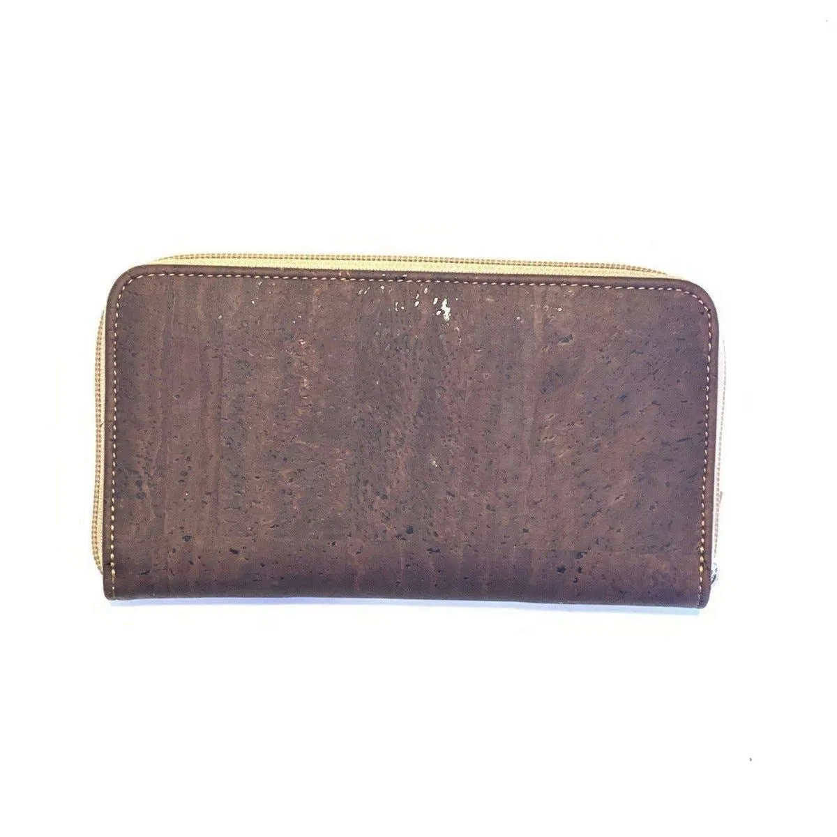 Сork Zip Purse and Vegan Minimalist Wallet for Women in Brown