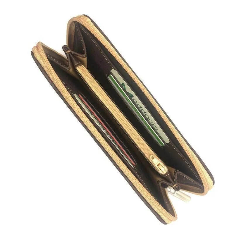 Сork Zip Purse and Vegan Minimalist Wallet for Women in Brown