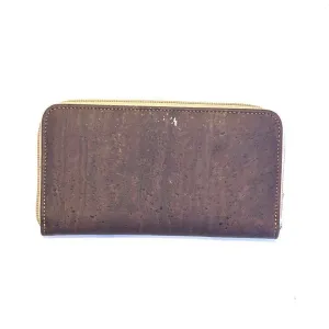 Сork Zip Purse and Vegan Minimalist Wallet for Women in Brown