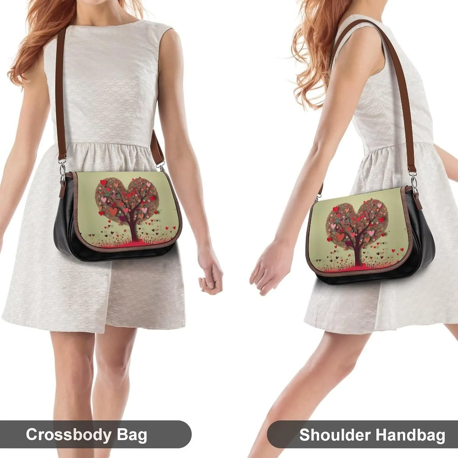 Owl Crossbody Bags for Women,PU Leather Tote Bag for Women,Shoulder Bag Purse for Work Shopping Travel