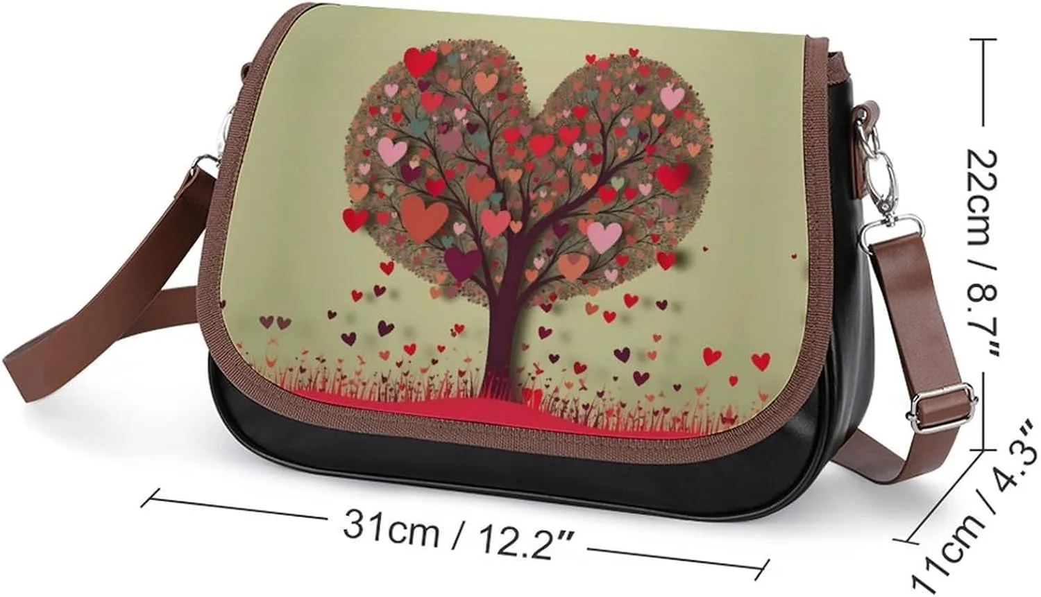 Owl Crossbody Bags for Women,PU Leather Tote Bag for Women,Shoulder Bag Purse for Work Shopping Travel