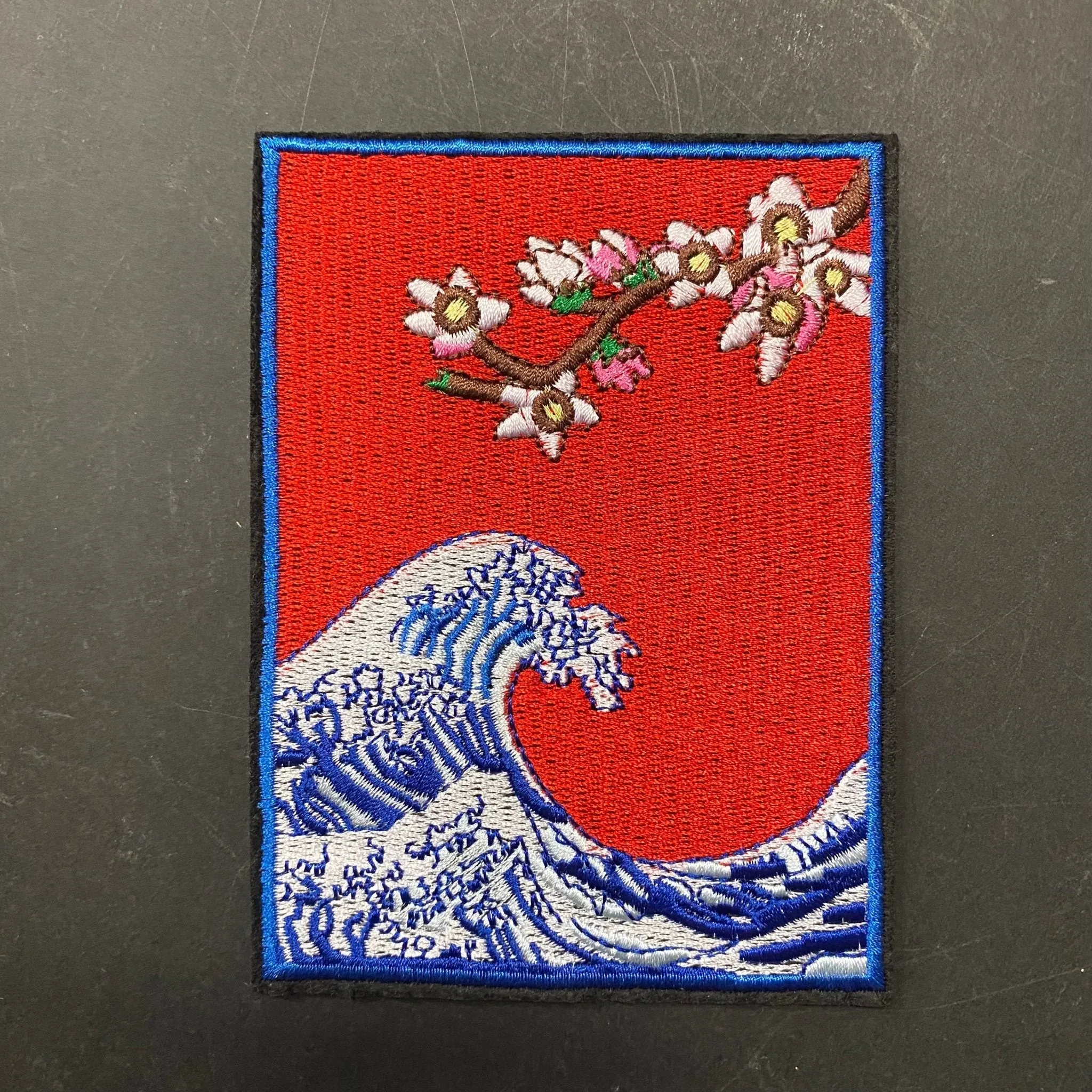 Patch - Japanese Wave and Cherry Blossom
