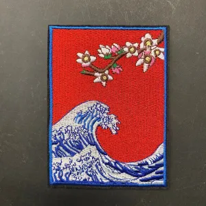 Patch - Japanese Wave and Cherry Blossom