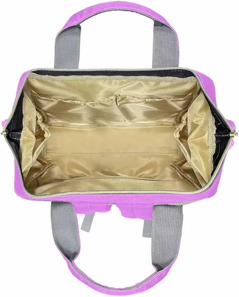 Personalized Baby Girl Diaper Bags with Name, Custom Colorful Text Diaper Bag for Mother's Day Customized Baby Boy Diaper Bags for Dad, Multi-function Backpack for Travel, Camping