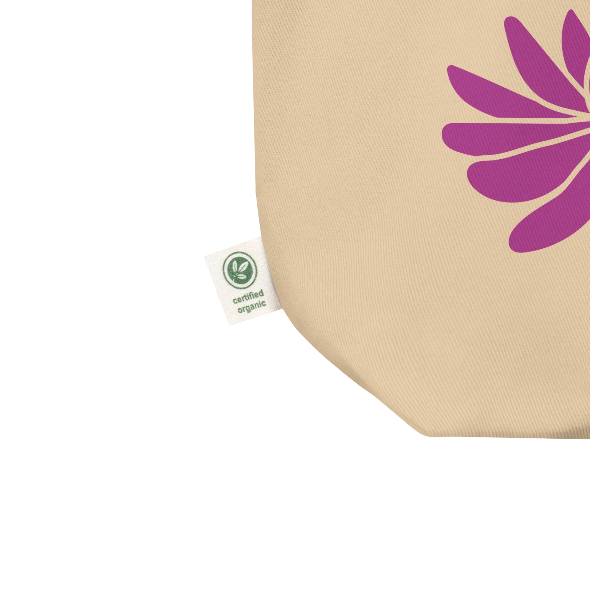 Plant Lady - Organic Cotton Tote Bag (with purple blossom)