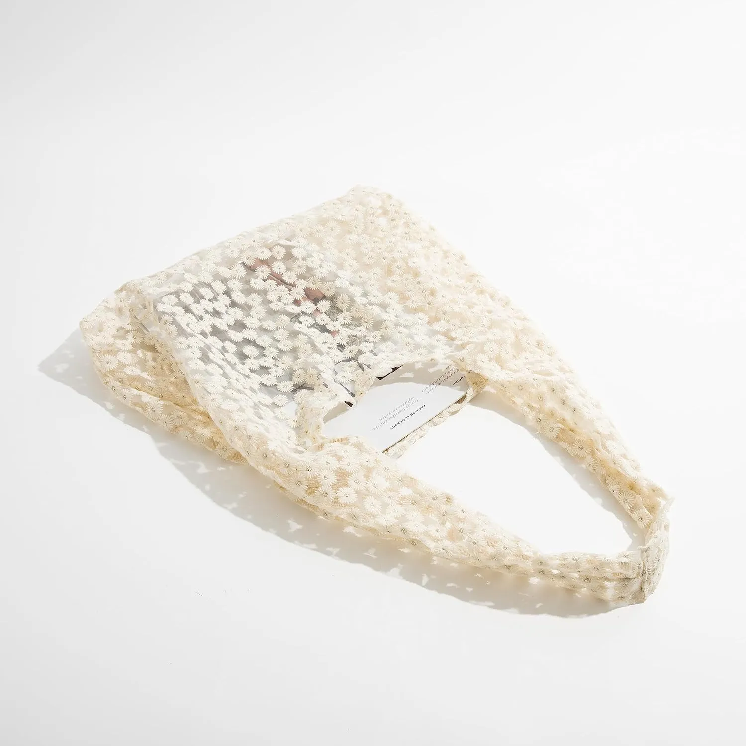 Pooyikoi Crochet Mesh Beach Tote Bag Shoulder Bag Handbags Knitting Hollow Summer Bag Hobo Bag Aesthetic for Women