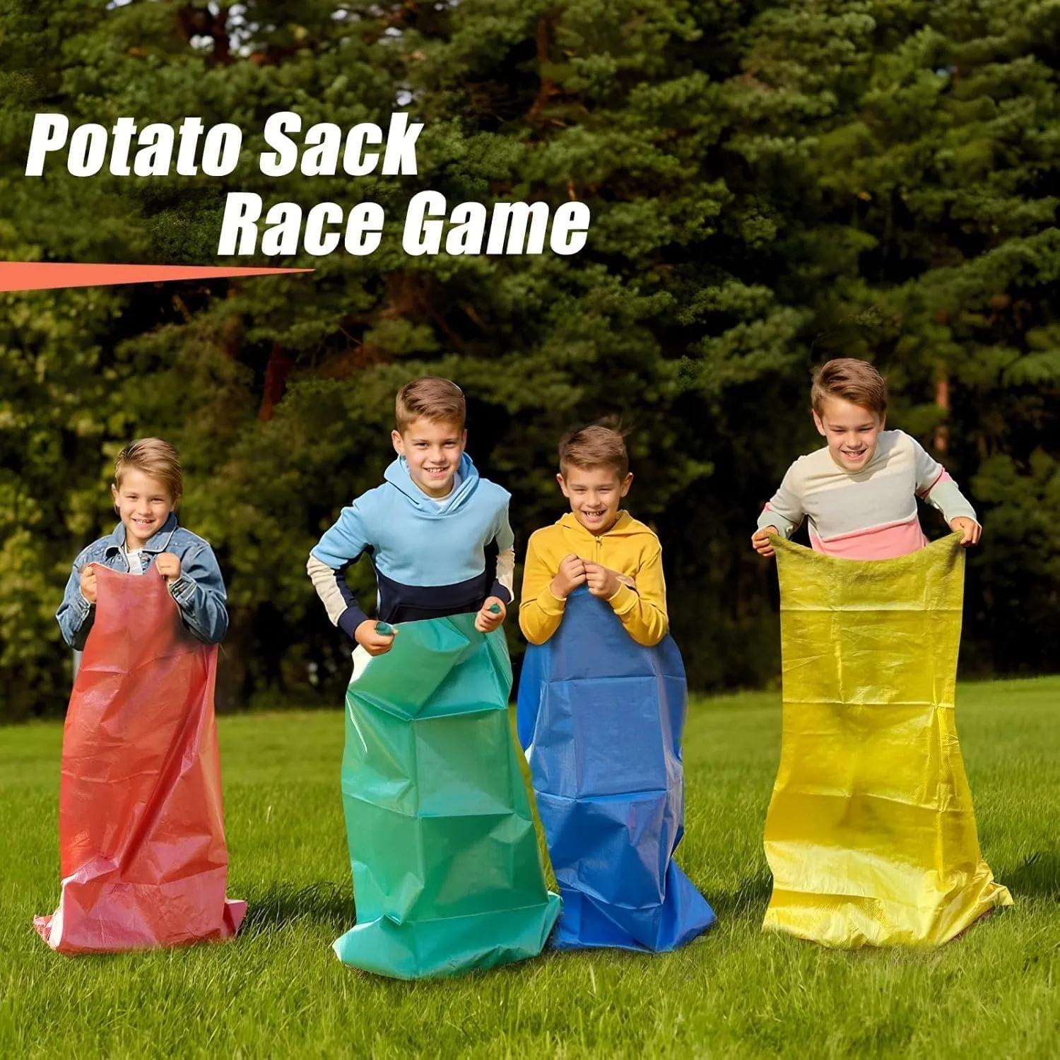 Potato Sack Race Bags, Large Size Race Bags for Family Game, Outdoor Games Sack Race Bags for Adults and Family,Bean Bag Game Set Outside Yard Games