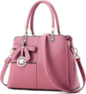 Purses and Handbags for Women Fashion Ladies PU Leather Top Handle Satchel Shoulder Tote Bags With Hardware Pendant