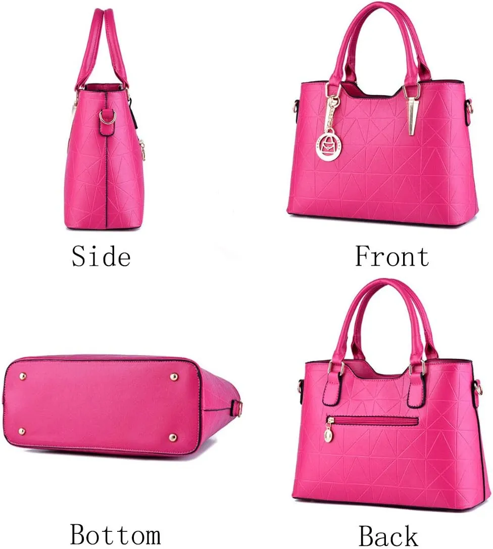 Purses and Handbags for Women Fashion Ladies PU Leather Top Handle Satchel Shoulder Tote