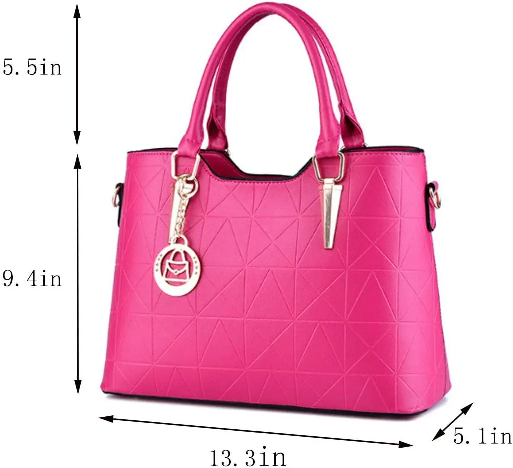 Purses and Handbags for Women Fashion Ladies PU Leather Top Handle Satchel Shoulder Tote