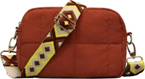 Quilted Crossbody Bags for Women Puffer Shoulder Bag with Adjustable Wide Strap Puffy Dupes Nylon Crossbody Purse