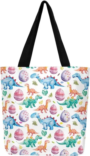 Rainbow Canvas Tote Bag,Butterfly Tote Bag,Cartoon Rainbow Colorful Sun Clouds Shopping Grocery Bags