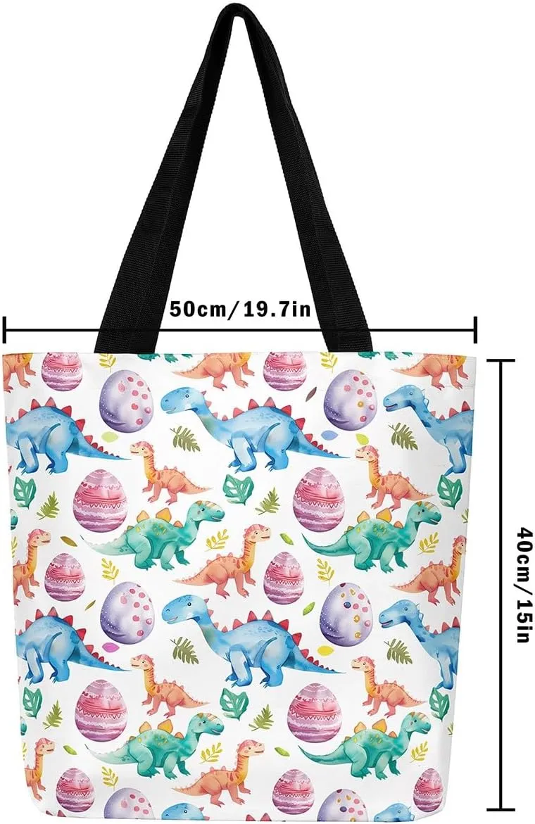 Rainbow Canvas Tote Bag,Butterfly Tote Bag,Cartoon Rainbow Colorful Sun Clouds Shopping Grocery Bags