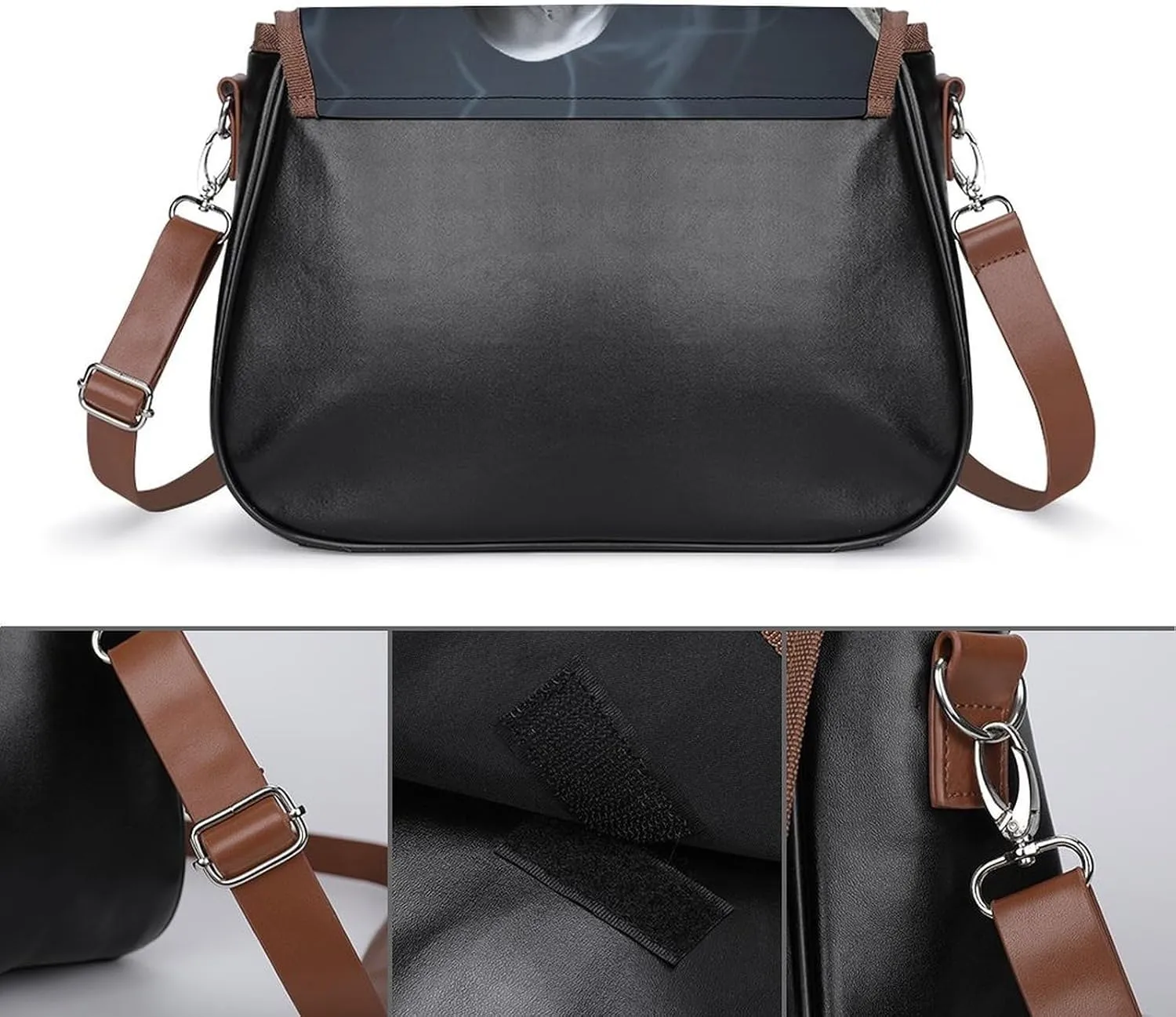Red Sunflower Crossbody Bags for Women,PU Leather Tote Bag for Women,Shoulder Bag Purse for Work Shopping Travel