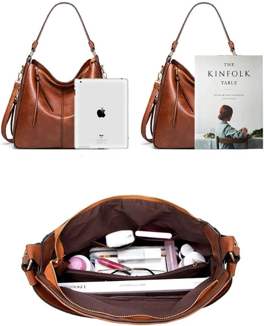 Retro Women Purses and Handbags Tassel Satchel Tote Stiching Top Handle Shoulder Bag