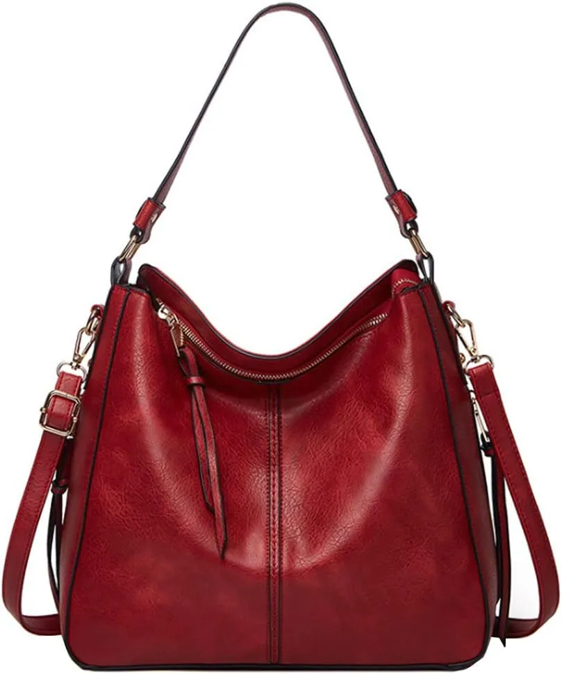Retro Women Purses and Handbags Tassel Satchel Tote Stiching Top Handle Shoulder Bag