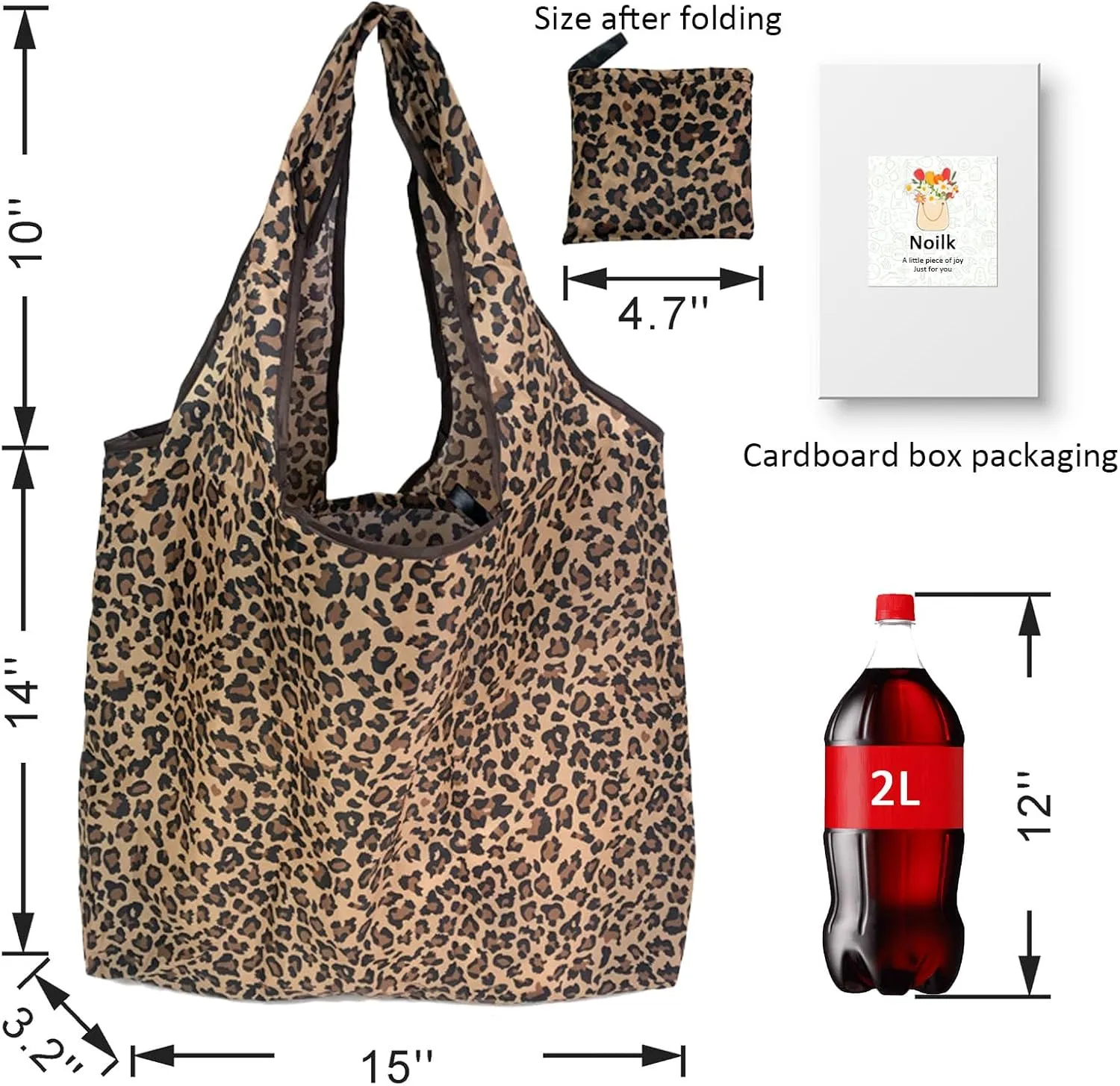 Reusable Grocery Bags, 6 Pack 50Lbs Foldable Fashion Washable Shopping Bags, Large Tote Bags For Groceries, Foldie Beach Bag, Foldable Travel Bag Gifts For Women