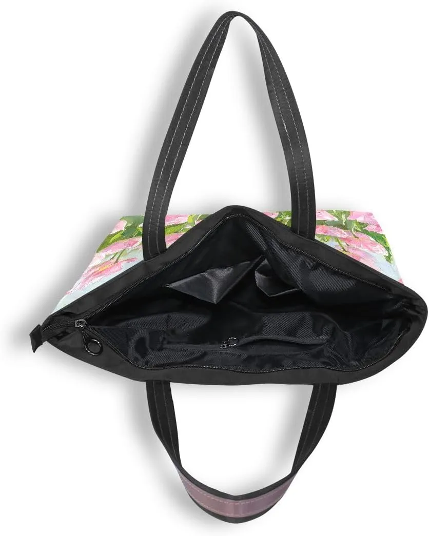 Row Of Tulips Shoulder Bags Large Handle Ladies Handbag
