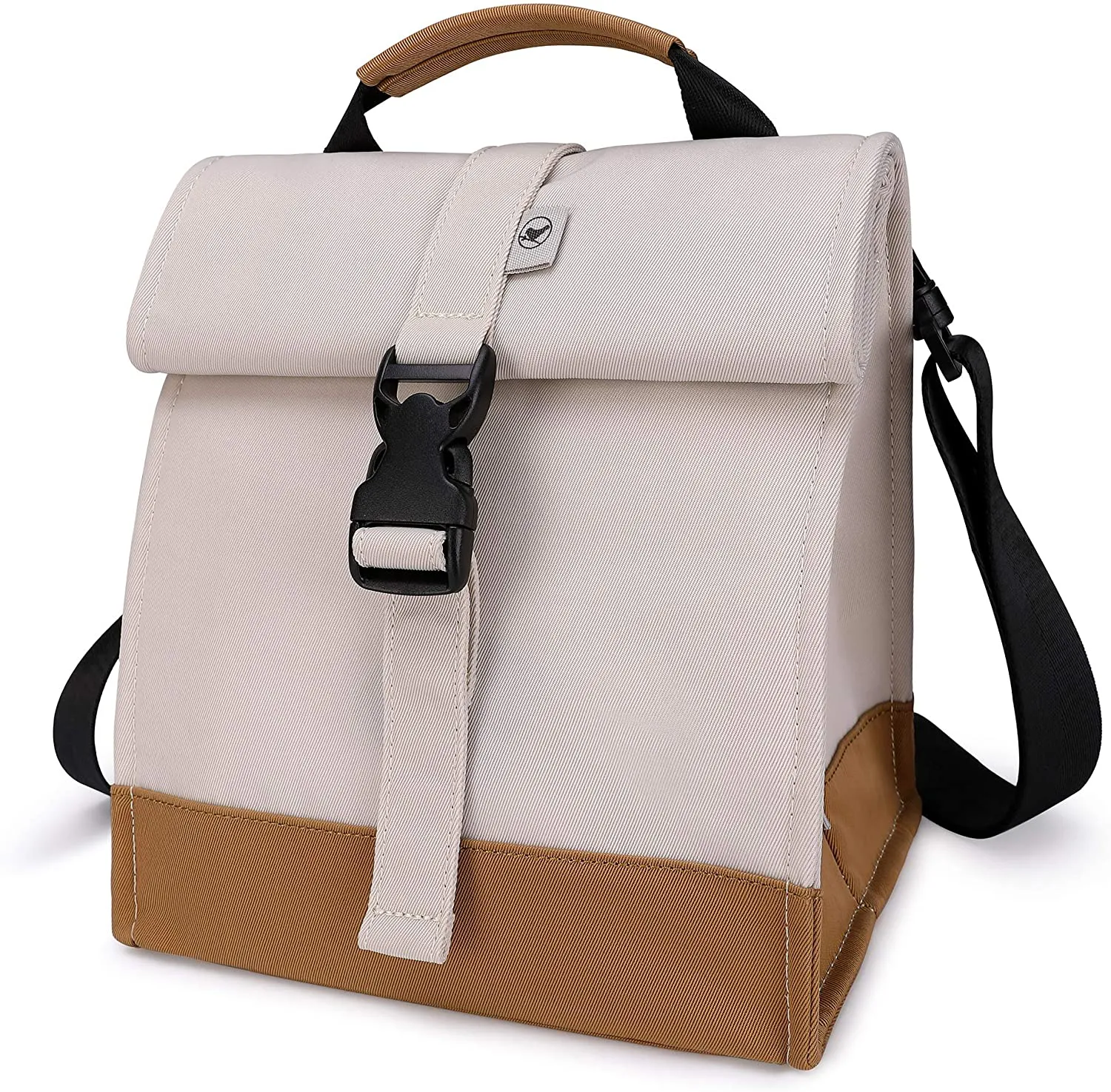 Rynx | Sunny Bird Insulated Lunchbox Rolltop Lunchbox For Women, Girls, Teenagers And Children (White)