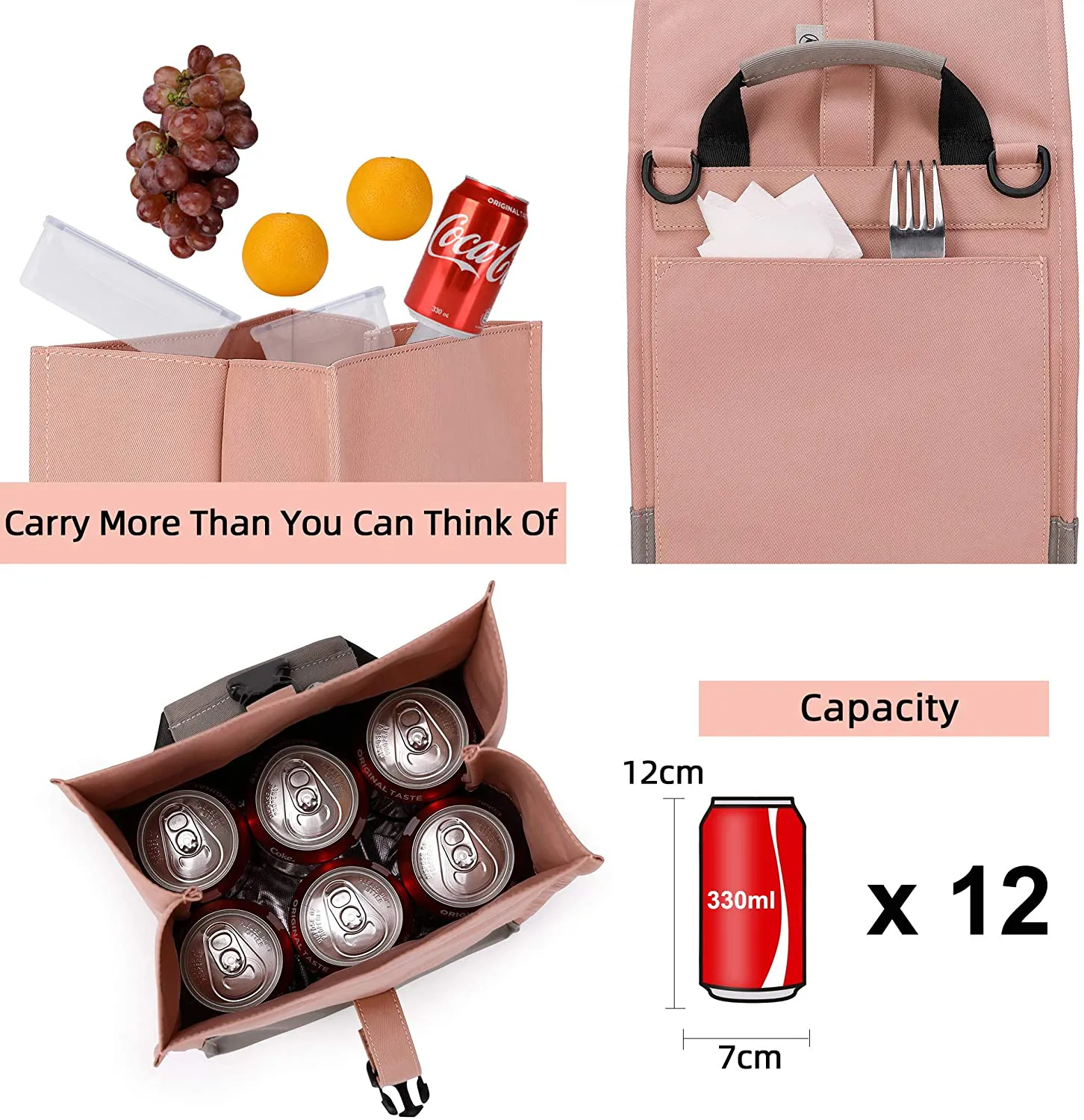 Rynx | Sunny Bird Insulated Lunchbox Rolltop Lunchbox For Women, Girls, Teenagers And Children (White)