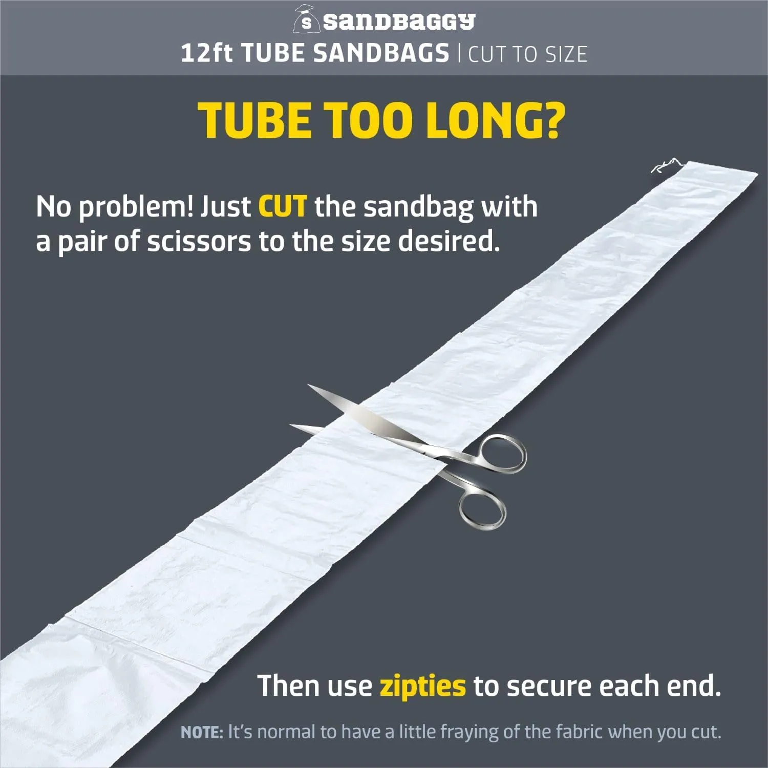 Sandbaggy Empty Tube Sandbags w/UV Protection | Helps Build Earthbag Homes Faster | Sandbag Protects Homes & Businesses from Flooding | Similar to SuperAdobe Bags