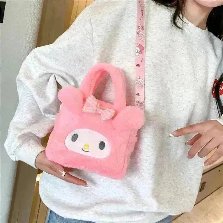 Sanrio Kuromi & Cinnamoroll Plush Sling Bags