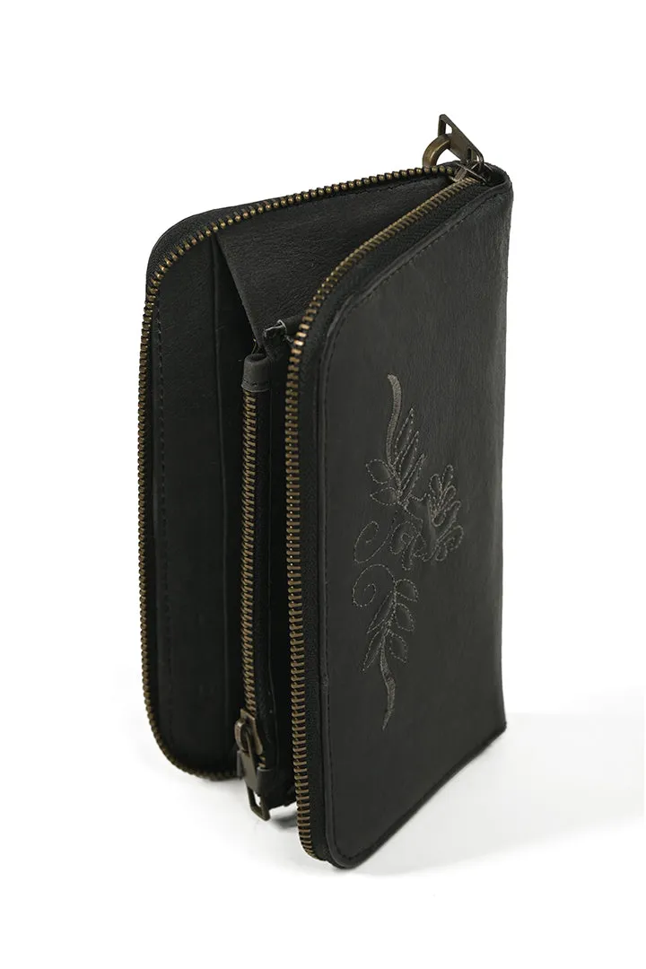 Sassy Black Embroidered Oktoberfest Purse