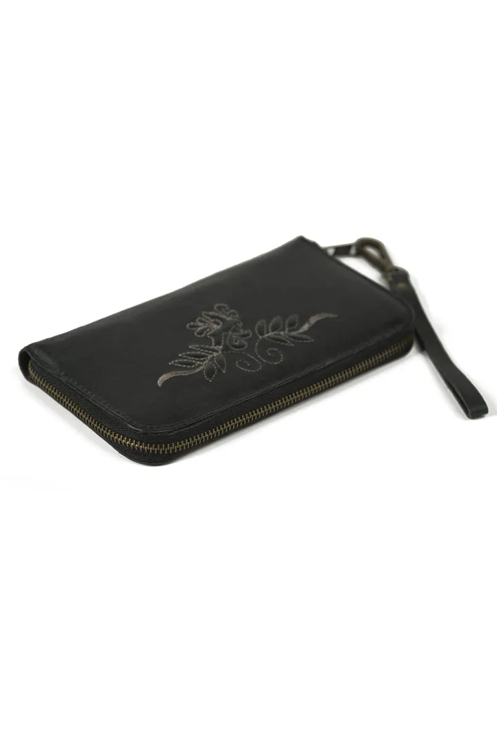 Sassy Black Embroidered Oktoberfest Purse