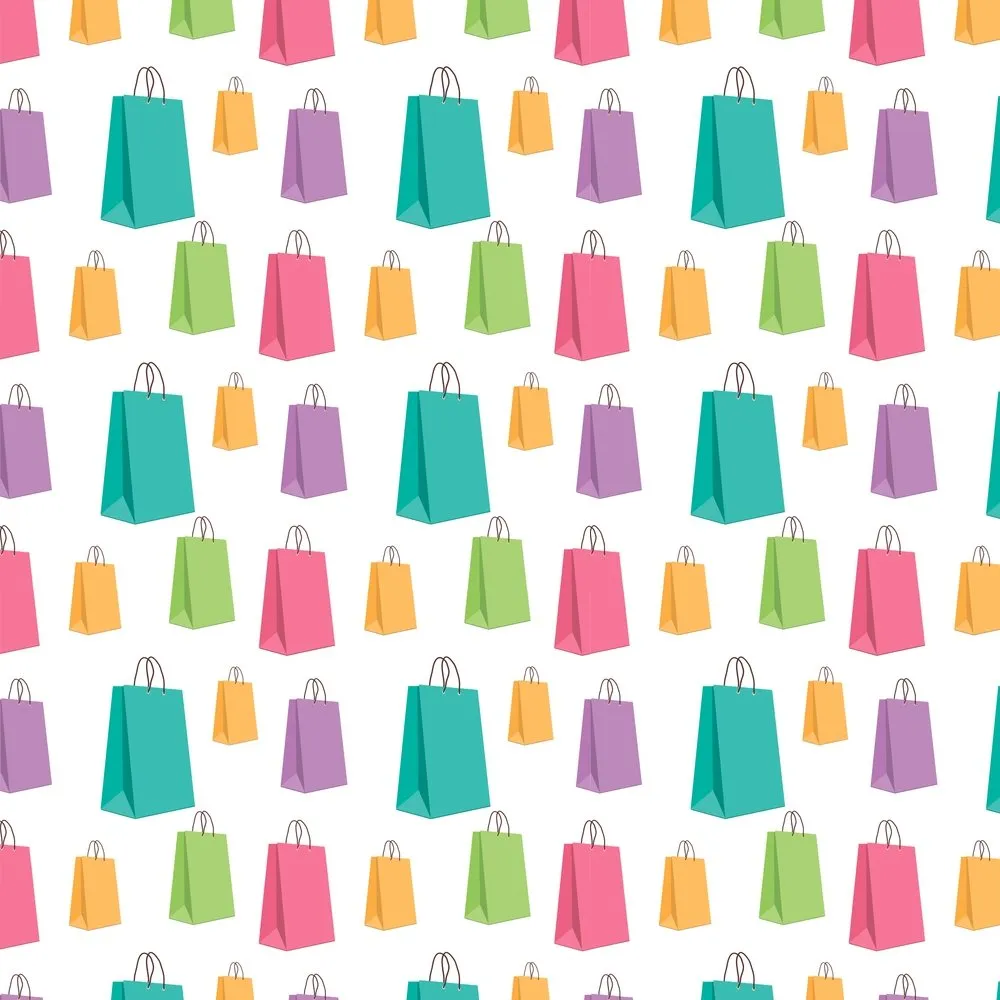 Scattered Shopping Spree Bags Fabric