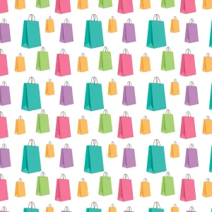 Scattered Shopping Spree Bags Fabric