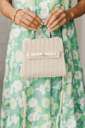 Seaside Grace Ivory Straw Handbag