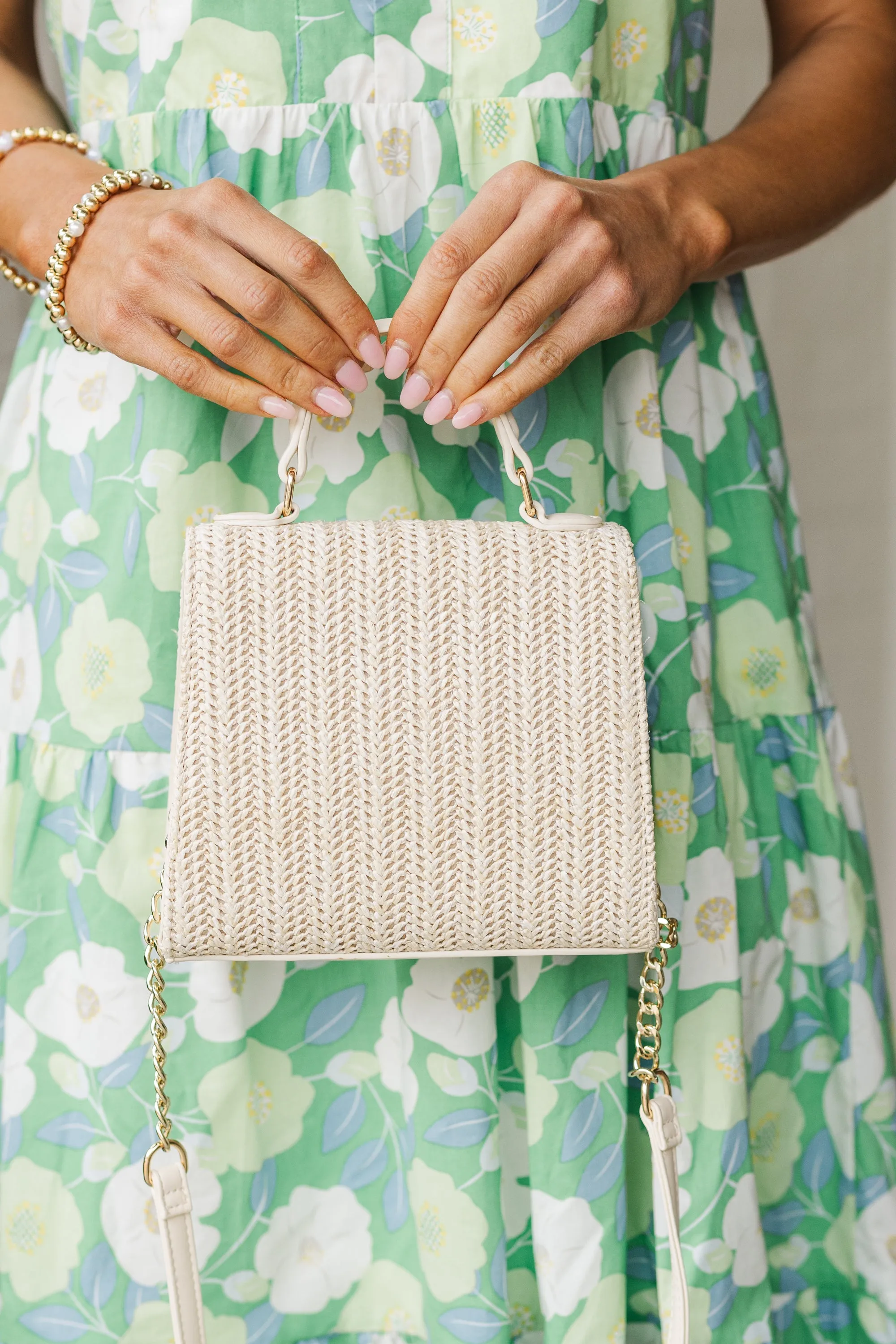 Seaside Grace Ivory Straw Handbag