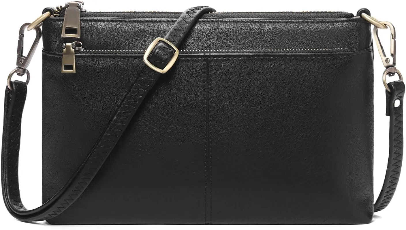 SENDEFN Leather Crossbody Bag for Women Small Clutch Purses Crossbody Shoulder Handbag Wallet Purses RIFD Card Slots